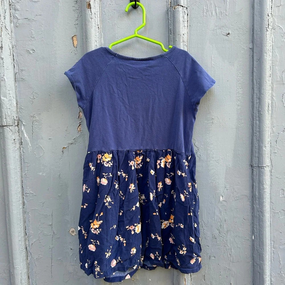 Mini Rodini Navy  Floral Dress, size 8/9 - Picture 2 of 6